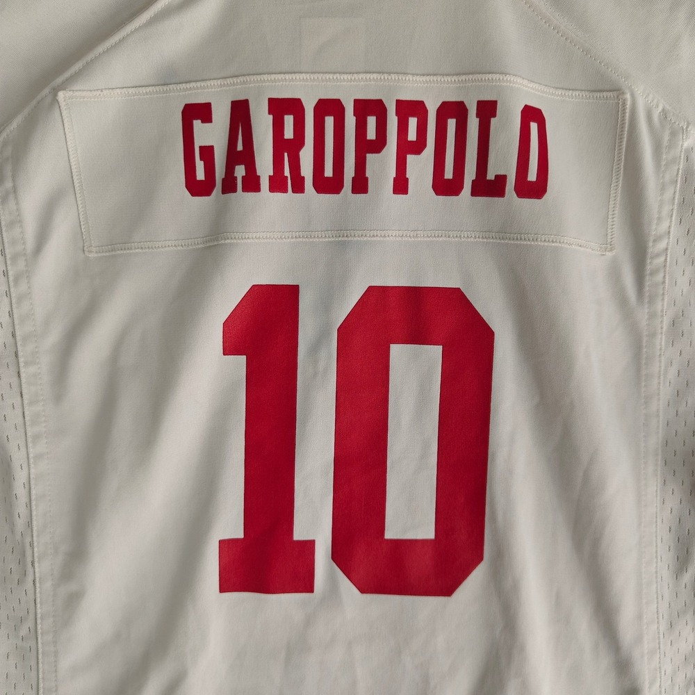 Nike San Francisco 49ers Jimmy Garoppolo 10 Jersey Mens Large White NFL On Field - Picture 8 of 9